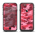 The Pink and Red Tradtional Camouflage Apple iPhone 6/6s LifeProof Fre Case Skin Set
