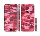 The Pink and Red Tradtional Camouflage Sectioned Skin Series for the Apple iPhone 6/6s Plus