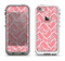 The Pink and White Swirly Heart Design Apple iPhone 5-5s LifeProof Fre Case Skin Set