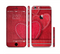The Pocket with Red Scratched Hearts Sectioned Skin Series for the Apple iPhone 6/6s Plus