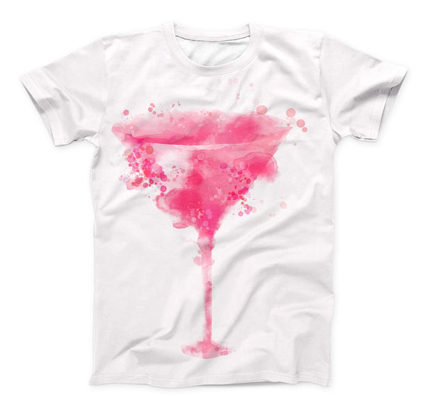 The Pretty in Pink Martini ink-Fuzed Unisex All Over Full-Printed Fitted Tee Shirt