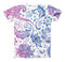 The Purple & Blue Flowered ink-Fuzed Unisex All Over Full-Printed Fitted Tee Shirt