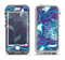 The Purple & Blue Vector Floral Design Apple iPhone 5-5s LifeProof Nuud Case Skin Set