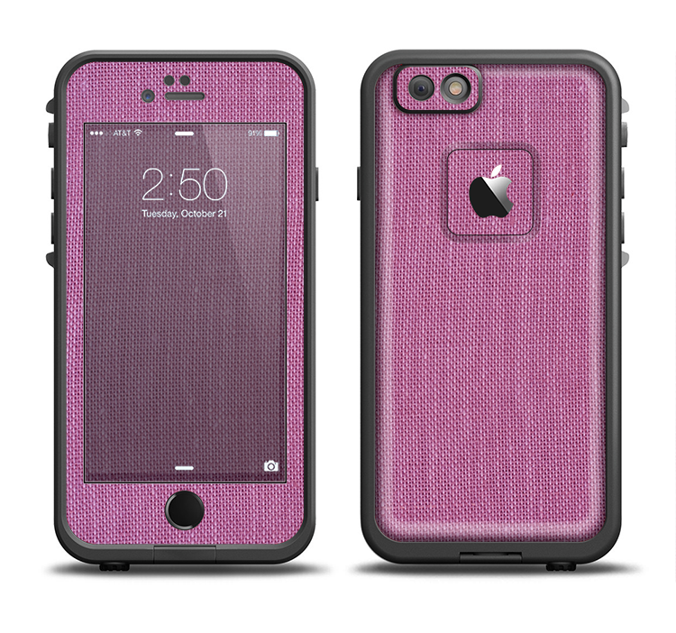 The Purple Fabric Texture Apple iPhone 6/6s LifeProof Fre Case Skin Set