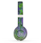 The Purple Metal with Lime Green Rust Skin Set for the Beats by Dre Solo 2 Wireless Headphones
