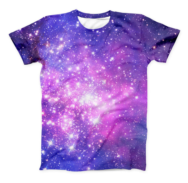 The Purple & Pink Space ink-Fuzed Unisex All Over Full-Printed Fitted Tee Shirt