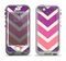 The Purple Scratched Texture Chevron Zigzag Pattern Apple iPhone 5-5s LifeProof Nuud Case Skin Set