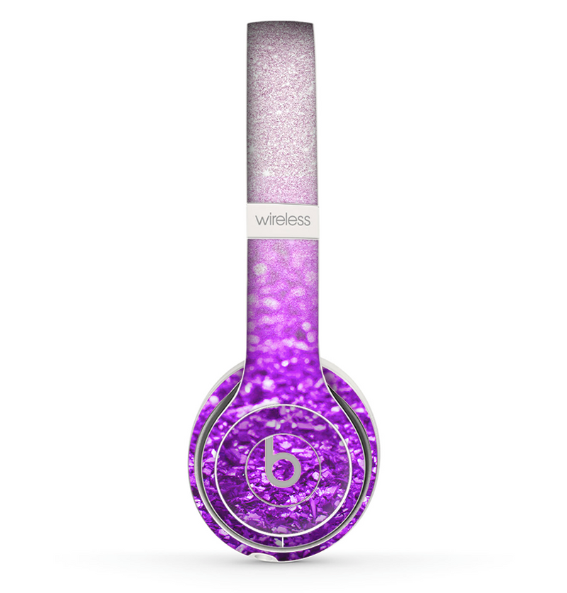 The Purple & Silver Glimmer Fade Skin Set for the Beats by Dre Solo 2 Wireless Headphones