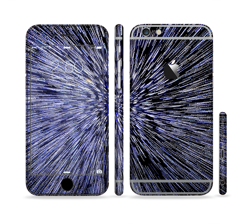 The Purple Zooming Lights Sectioned Skin Series for the Apple iPhone 6/6s Plus