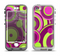 The Purple and Green Layered Vector Circles Apple iPhone 5-5s LifeProof Nuud Case Skin Set