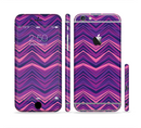 The Purple and Pink Overlapping Chevron V3 Sectioned Skin Series for the Apple iPhone 6/6s Plus