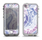 The Purple and White Lace Design Apple iPhone 5-5s LifeProof Nuud Case Skin Set