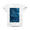 The Radiant Blue Scratched Surface ink-Fuzed Front Spot Graphic Unisex Soft-Fitted Tee Shirt