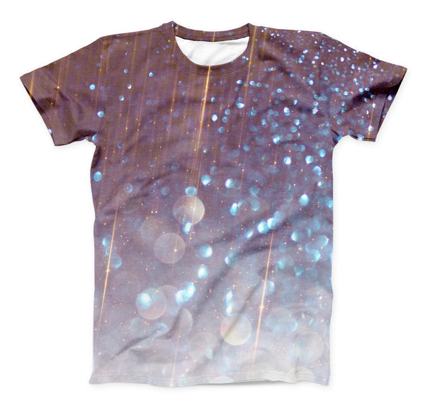 The Radient Orbs of Blue with Streaks ink-Fuzed Unisex All Over Full-Printed Fitted Tee Shirt