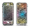 The Rainbow Colored Vector Black Zebra Print Apple iPhone 5-5s LifeProof Nuud Case Skin Set