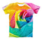 The Rainbow Dyed Rose V2 ink-Fuzed Unisex All Over Full-Printed Fitted Tee Shirt