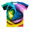 The Rainbow Dyed Rose V3 ink-Fuzed Unisex All Over Full-Printed Fitted Tee Shirt