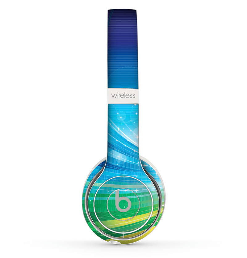 The Rainbow Hd Waves Skin Set for the Beats by Dre Solo 2 Wireless Headphones
