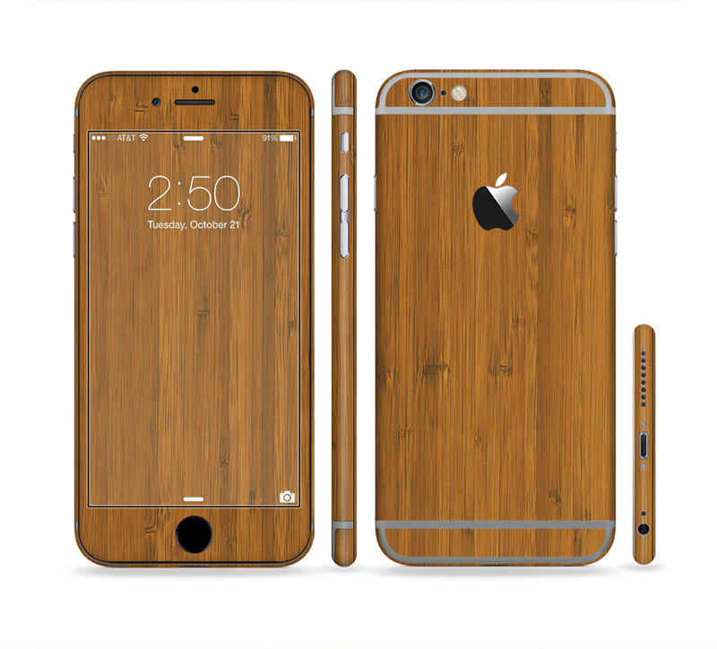 The Real Bamboo Wood Sectioned Skin Series for the Apple iPhone 6/6s Plus
