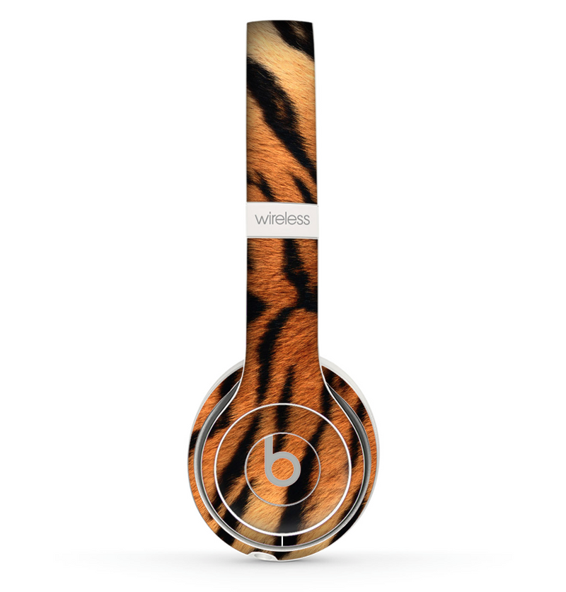 The Real Tiger Print Texture Skin Set for the Beats by Dre Solo 2 Wireless Headphones