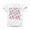 The Red & Blue Feather Pattern ink-Fuzed Front Spot Graphic Unisex Soft-Fitted Tee Shirt