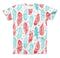 The Red & Blue Feather Pattern ink-Fuzed Unisex All Over Full-Printed Fitted Tee Shirt