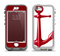 The Red Glossy Anchor Apple iPhone 5-5s LifeProof Nuud Case Skin Set