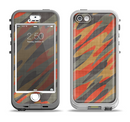 The Red, Green and Black Abstract Traditional Camouflage Apple iPhone 5-5s LifeProof Nuud Case Skin Set