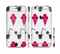 The Red Icecream and Drink Icon Collage Sectioned Skin Series for the Apple iPhone 6/6s Plus