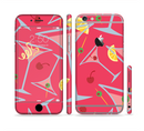 The Red Martini Drinks With Lemons Sectioned Skin Series for the Apple iPhone 6/6s Plus
