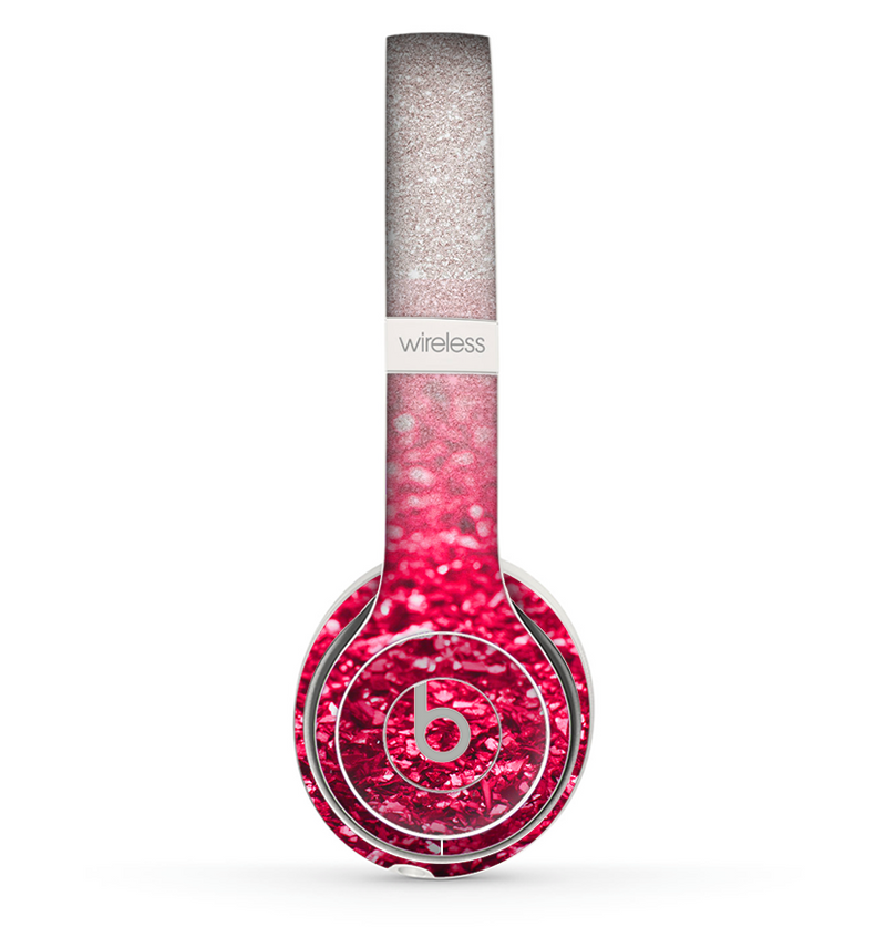 The Red & Silver Glimmer Fade Skin Set for the Beats by Dre Solo 2 Wireless Headphones