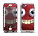 The Red Smiling Fuzzy Wuzzy Apple iPhone 5-5s LifeProof Nuud Case Skin Set