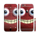 The Red Smiling Fuzzy Wuzzy Sectioned Skin Series for the Apple iPhone 6/6s
