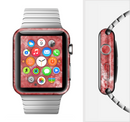 The Red Splotted Paint Texture Full-Body Skin Set for the Apple Watch