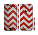 The Red Vintage Chevron Pattern Sectioned Skin Series for the Apple iPhone 6/6s Plus
