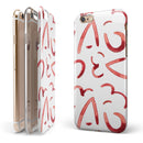 The Red Watercolor Glyphics iPhone 6/6s or 6/6s Plus 2-Piece Hybrid INK-Fuzed Case