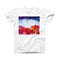 The Red White & Blue Paint Splotches ink-Fuzed Front Spot Graphic Unisex Soft-Fitted Tee Shirt