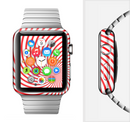 The Red & White Hypnotic Swirl Full-Body Skin Set for the Apple Watch