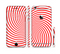 The Red & White Hypnotic Swirl Sectioned Skin Series for the Apple iPhone 6/6s