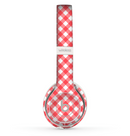 The Red & White Plaid Skin Set for the Beats by Dre Solo 2 Wireless Headphones