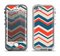 The Red, White and Blue Textile Chevron Pattern Apple iPhone 5-5s LifeProof Nuud Case Skin Set