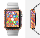 The Red, Yellow and Purple Vibrant Aztec Zigzags Full-Body Skin Set for the Apple Watch
