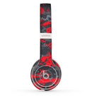 The Red and Gray Digital Camouflage Skin Set for the Beats by Dre Solo 2 Wireless Headphones