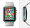 The Red and Green Diagonal Stripes Full-Body Skin Set for the Apple Watch