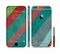 The Red and Green Diagonal Stripes Sectioned Skin Series for the Apple iPhone 6/6s