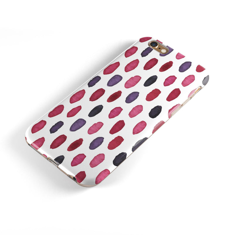 The Red and Purple Water Marks iPhone 6/6s or 6/6s Plus 2-Piece Hybrid INK-Fuzed Case