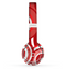 The Red and White Layered Vector Circles Skin Set for the Beats by Dre Solo 2 Wireless Headphones