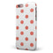 The Red and White Polka Dot Pattern iPhone 6/6s or 6/6s Plus 2-Piece Hybrid INK-Fuzed Case