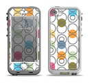 The Retro Colorful Filled Flat Circle Pattern Apple iPhone 5-5s LifeProof Nuud Case Skin Set
