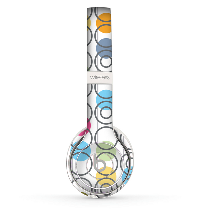 The Retro Colorful Filled Flat Circle Pattern Skin Set for the Beats by Dre Solo 2 Wireless Headphones